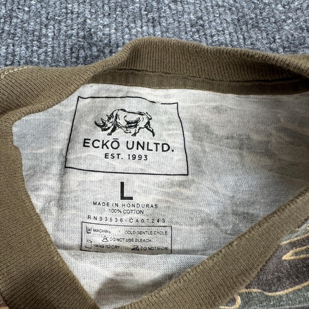 Ecko Unltd Shirt Mens Large Multicolor Camouflage Camo Tee Tagless Honduras - Picture 3 of 7